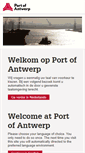 Mobile Screenshot of portofantwerp.com